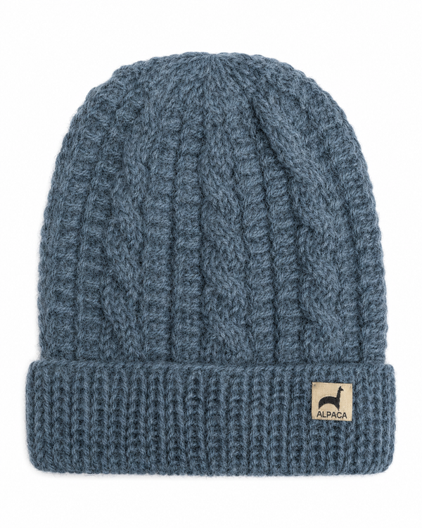 Trenza Hat — Dark Teal — dark teal alpaca by Peruvian Link