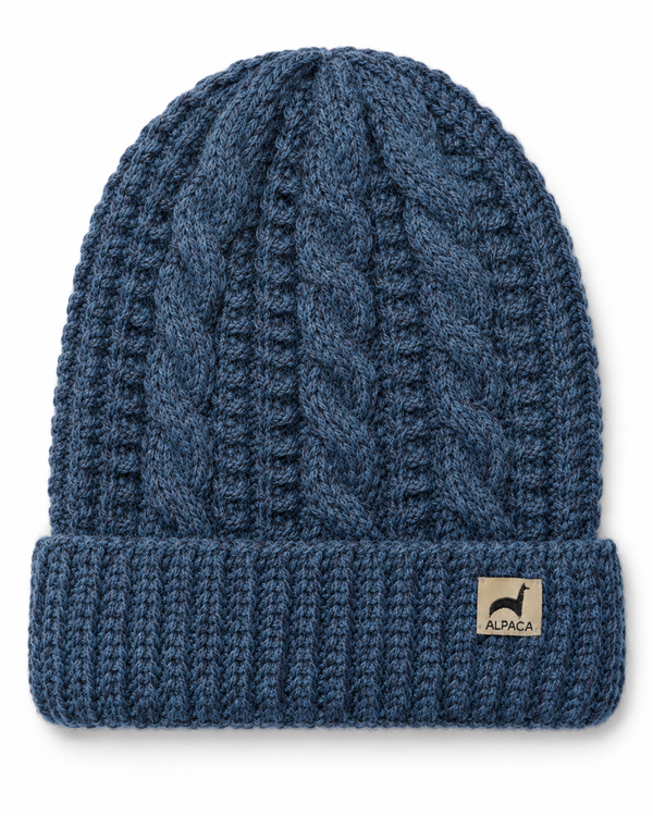 Trenza Hat — Denim — denim alpaca by Peruvian Link