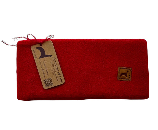 Alpaca Headband — Cherry Red — cherry red baby alpaca by Peruvian Link