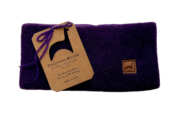 Alpaca Headband — Deep Purple — deep purple baby alpaca by Peruvian Link
