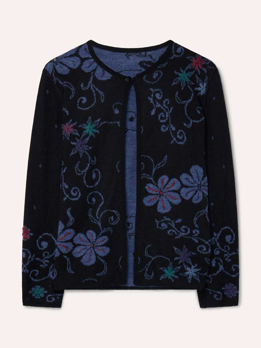 トップス PHERE Caeli Reversible Cardigan BLACK Cable Juliette Cardigan | Jenni Kayne