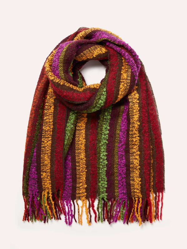 Wide Boucle Scarf — Zinnia — zinnia baby alpaca by Peruvian Link