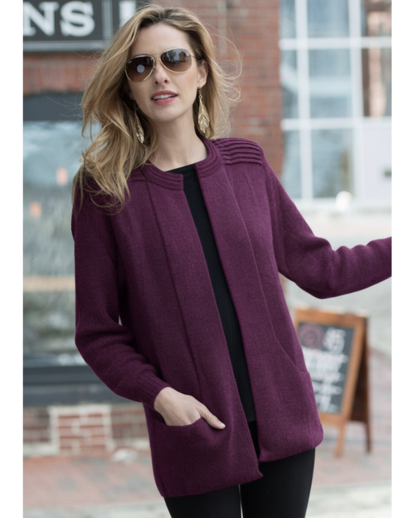 Ebel Sweater — Plum — plum alpaca by Peruvian Link