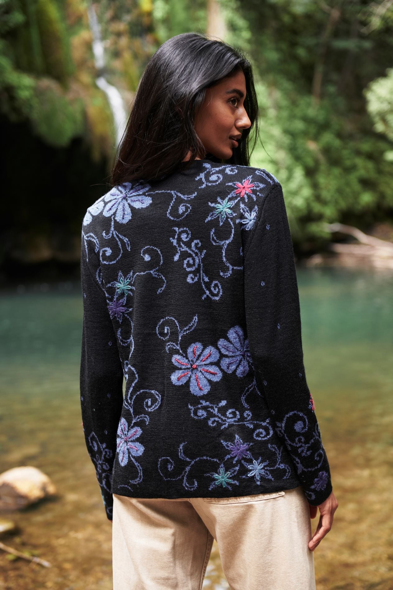 トップス PHERE Caeli Reversible Cardigan BLACK Haeli Oversized Open Front Cardigan – Sugarlips