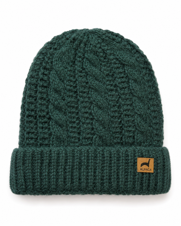 Trenza Hat — Emerald — emerald alpaca by Peruvian Link