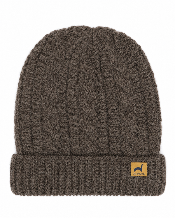 Trenza Hat — Espresso — espresso alpaca by Peruvian Link