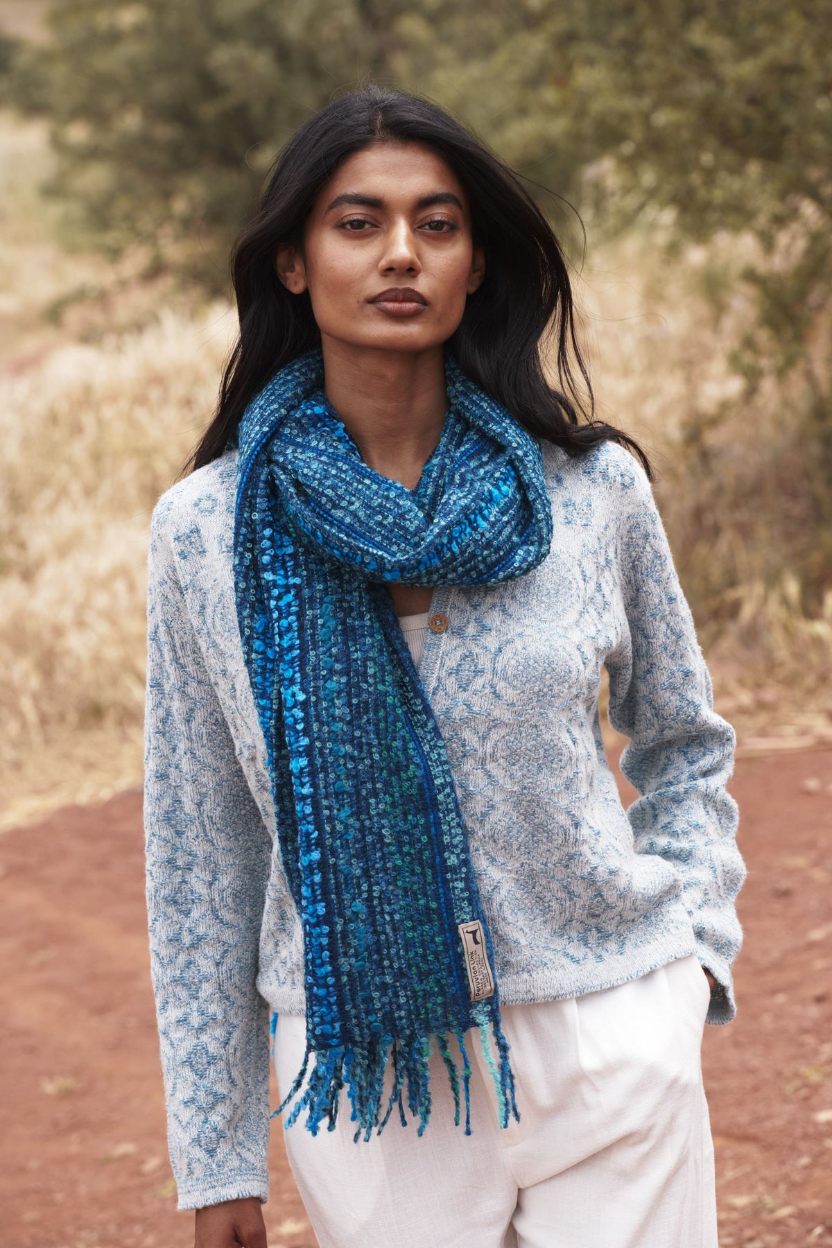 Wide Boucle Scarf – Peruvian Link Alpaca Collection