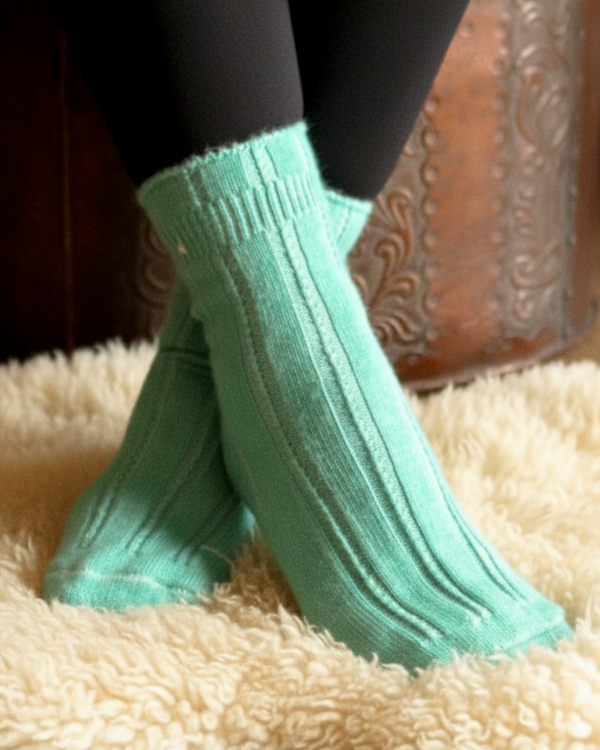 Bed Sock — Seafoam — seafoam baby alpaca by Peruvian Link