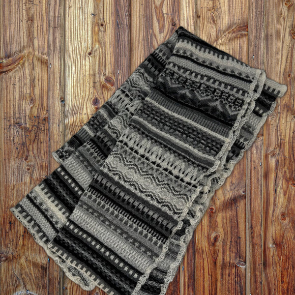 Cuzco Scarf — Black — black baby alpaca by Peruvian Link