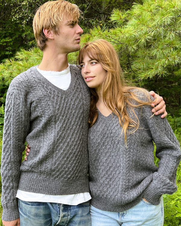 Highlander V Neck — Char — char alpaca by Peruvian Link