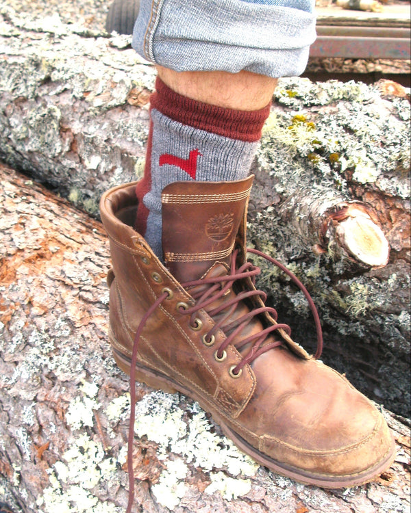 Hiker Socks — Cherry — cherry alpaca by Peruvian Link