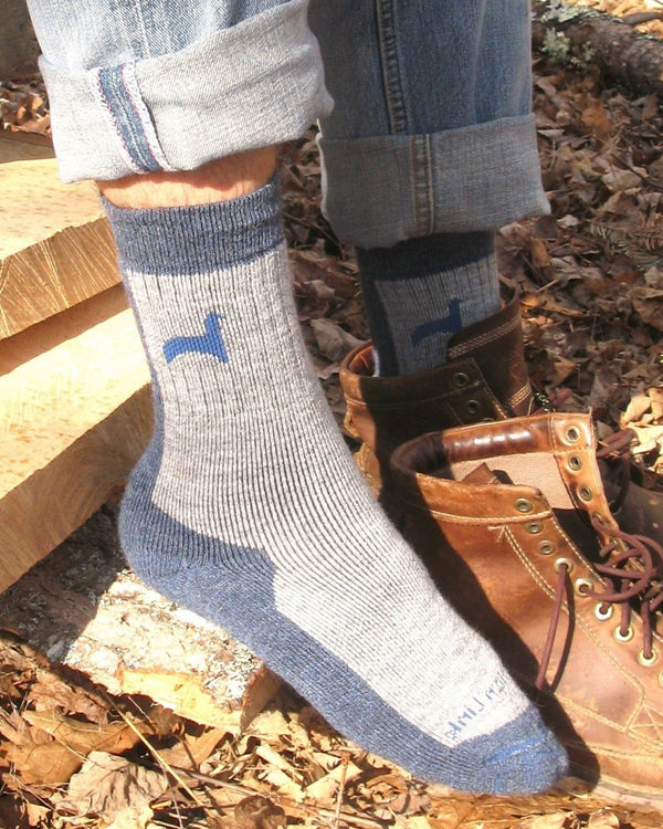 Hiker Socks — Denim — denim alpaca by Peruvian Link