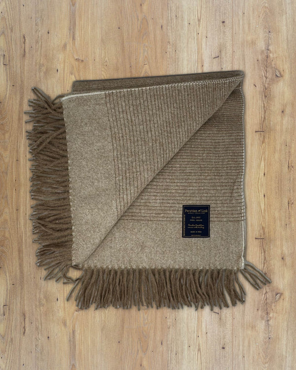 Ombre Alpaca Throw — Fawn — fawn alpaca by Peruvian Link