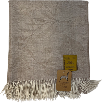 Baby Alpaca Reversible Maple Leaf Throw