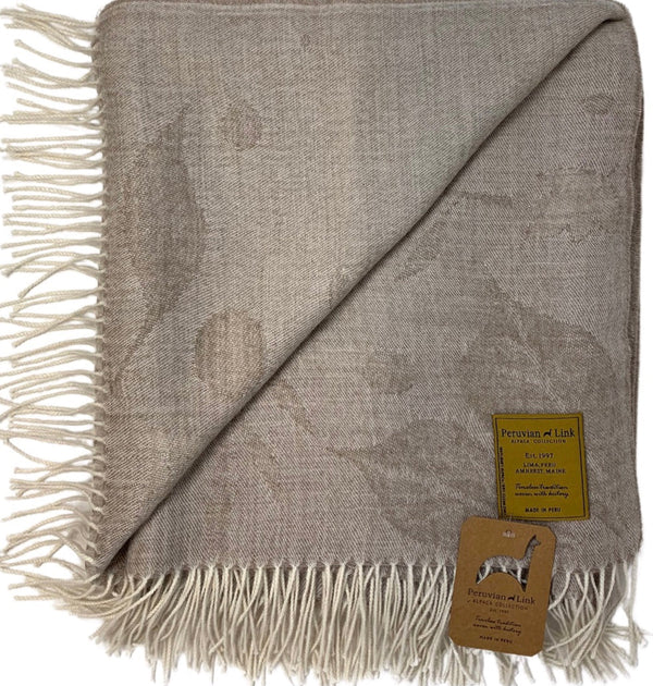 Maple Leaf Rev Throw — único alpaca by Peruvian Link