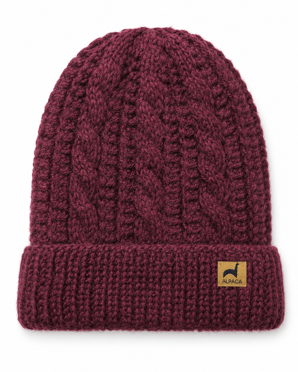 Trenza Hat — Merlot — merlot alpaca by Peruvian Link