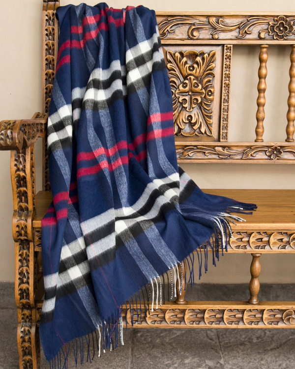 Nautical Baby Alpaca Throw — único baby alpaca by Peruvian Link