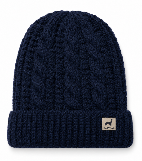 Trenza Hat — Navy — navy alpaca by Peruvian Link