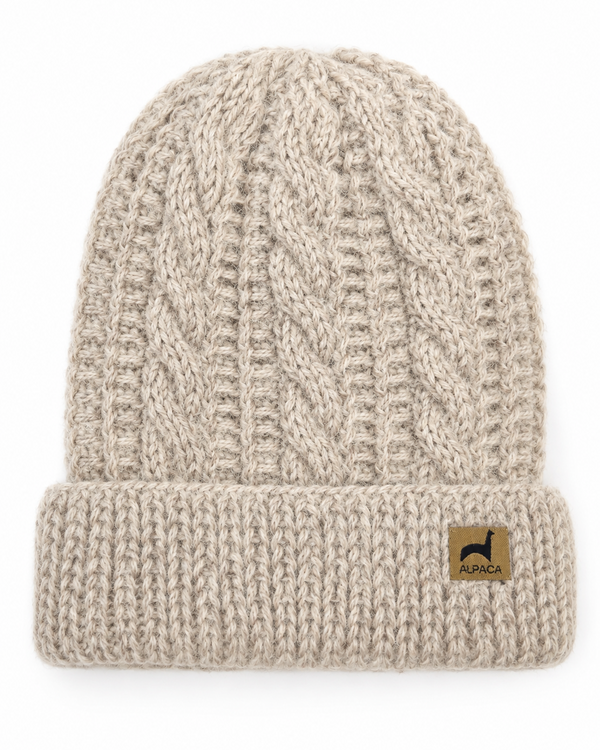 Trenza Hat — Oatmeal — oatmeal alpaca by Peruvian Link