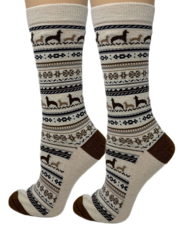 Paca Print Sock — Vicuna — vicuña baby alpaca by Peruvian Link