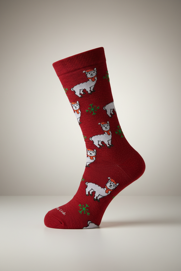 Xmas Alpaca w/Hat — Red — red baby alpaca by Peruvian Link