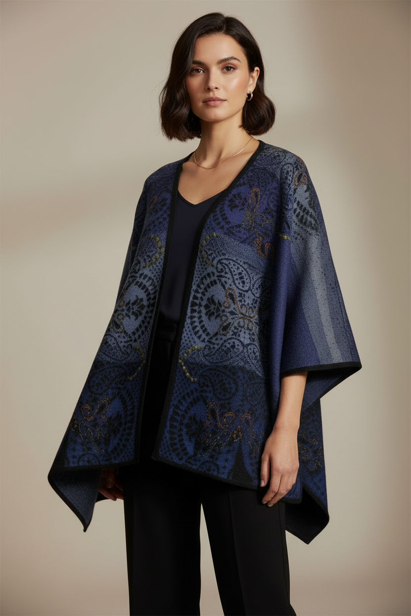 Paisley Reversible Ruana