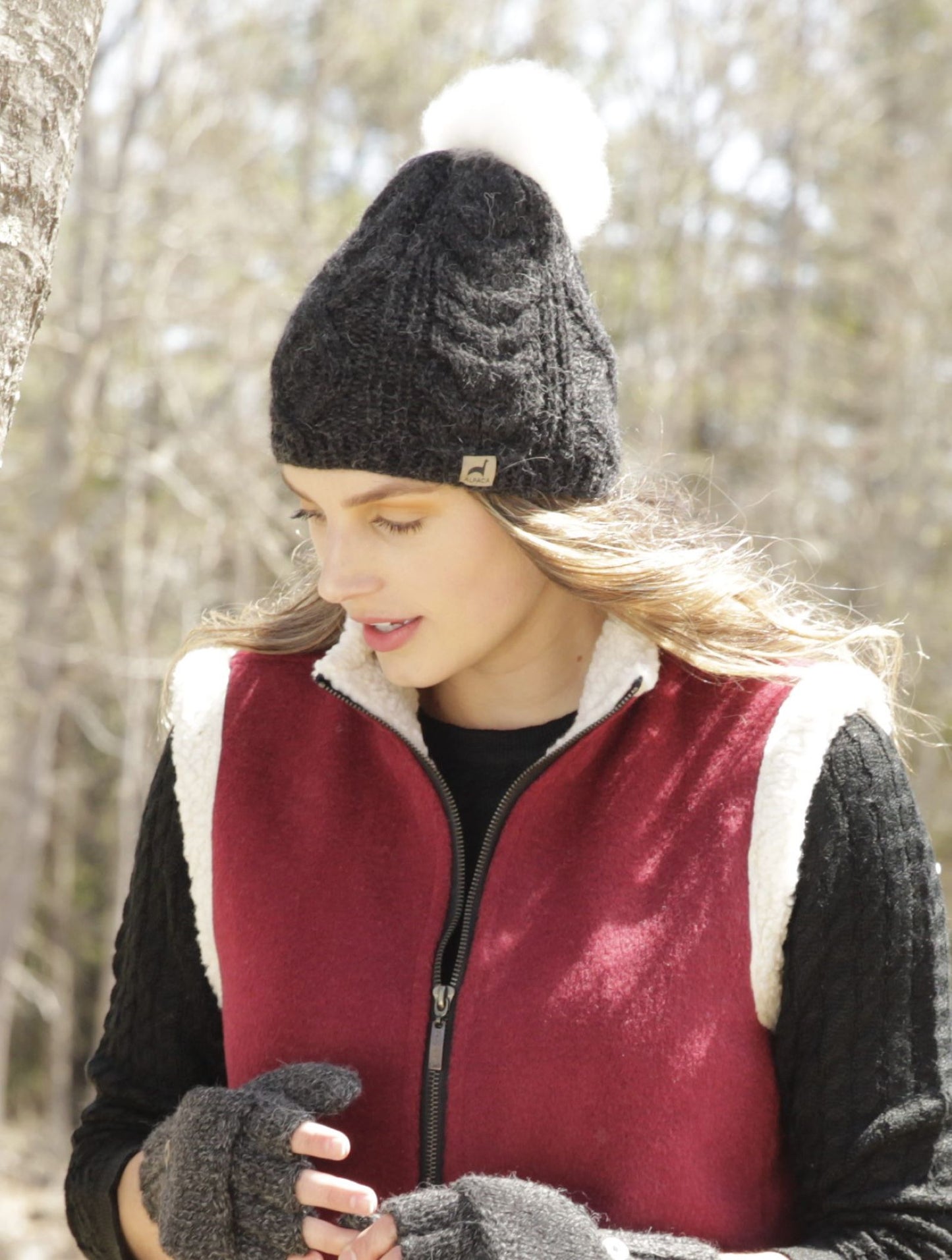 Pom Cable Hat