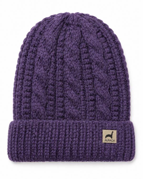 Trenza Hat — Purple — purple alpaca by Peruvian Link