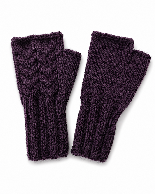 Trenza Gauntlet — Purple — purple alpaca by Peruvian Link