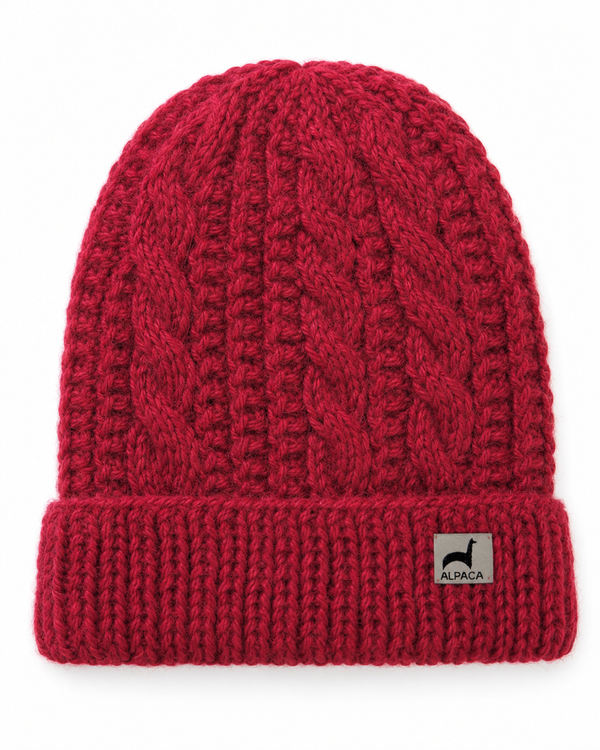 Trenza Hat — Red — red alpaca by Peruvian Link