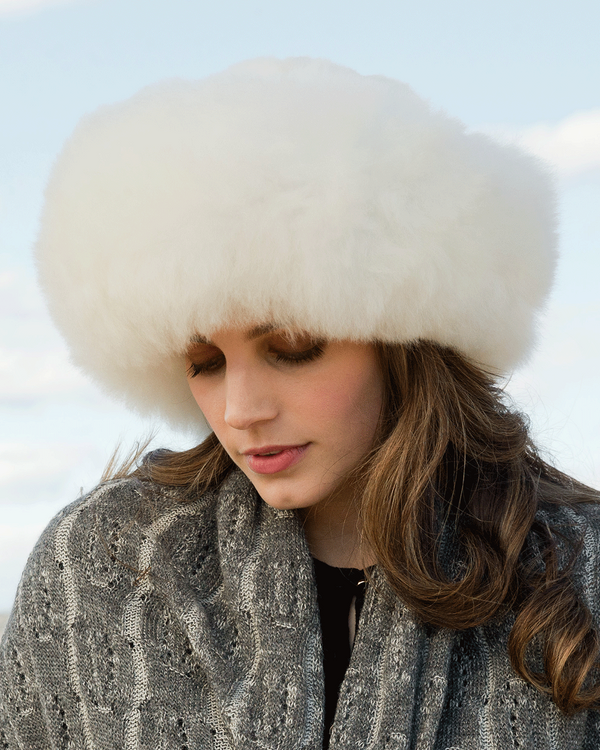 Traditional Fur Hat — Grey — grey baby alpaca by Peruvian Link