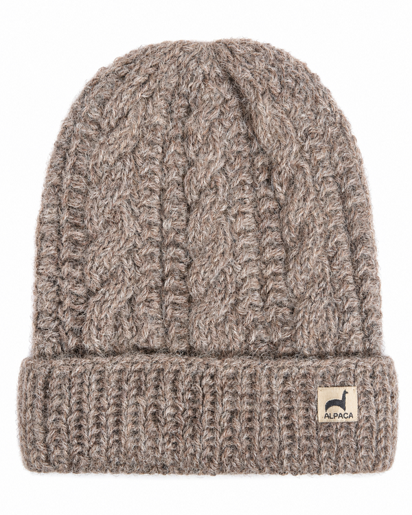 Trenza Hat — Rose Grey — rose grey alpaca by Peruvian Link