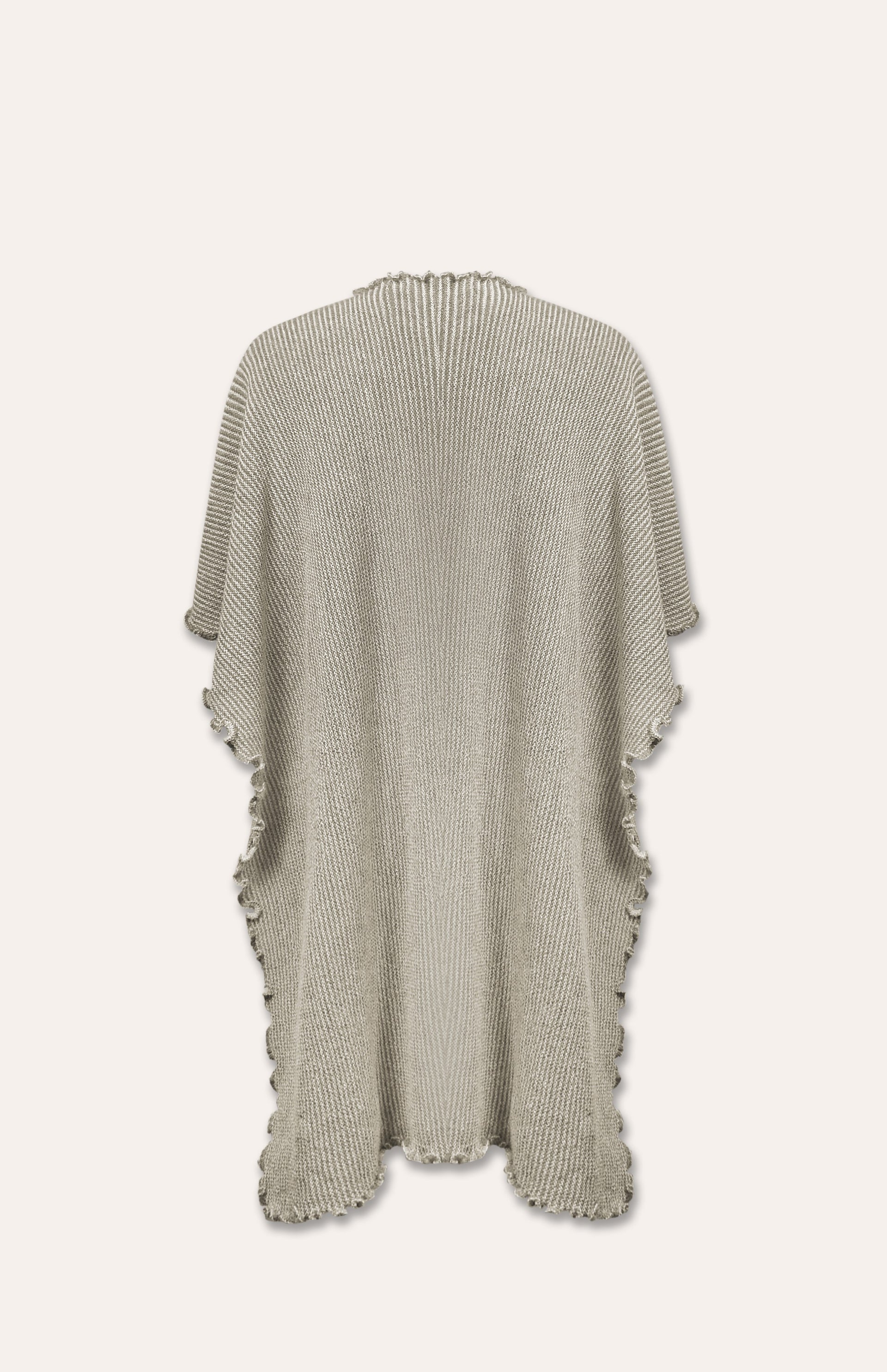 Ruffle Stripe Shawl - Sand