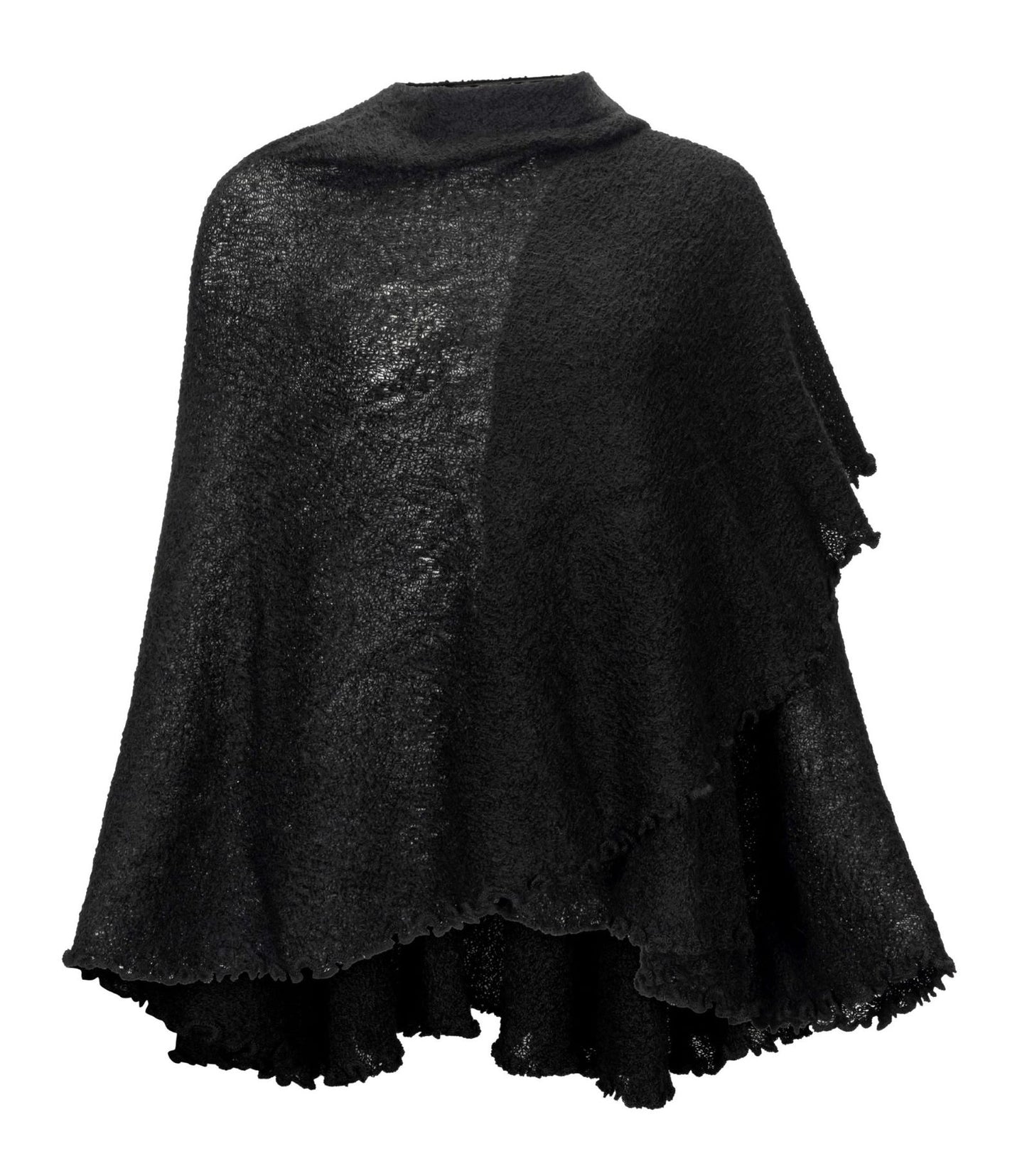 Ruffle Alpaca Cape