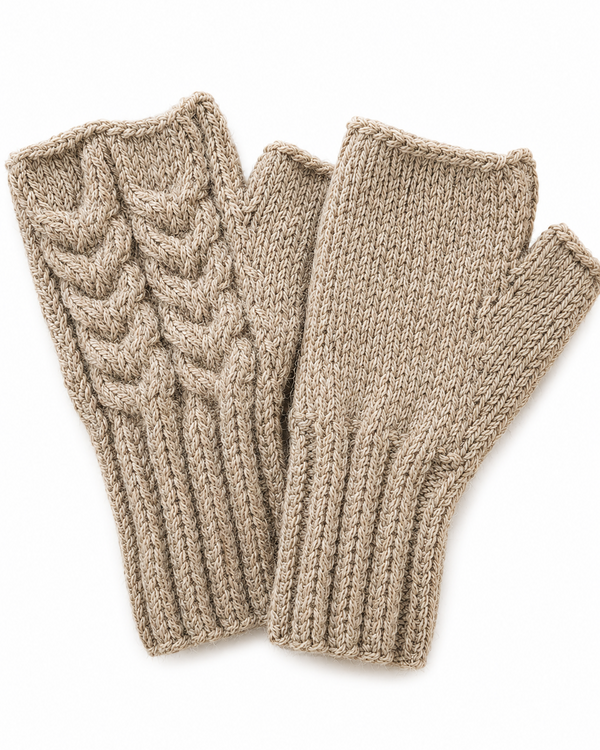 Trenza Gauntlet — Oatmeal — oatmeal alpaca by Peruvian Link