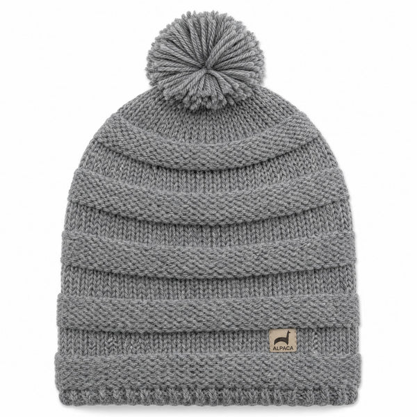 Seashell Beanie — Oyster — oyster baby alpaca by Peruvian Link