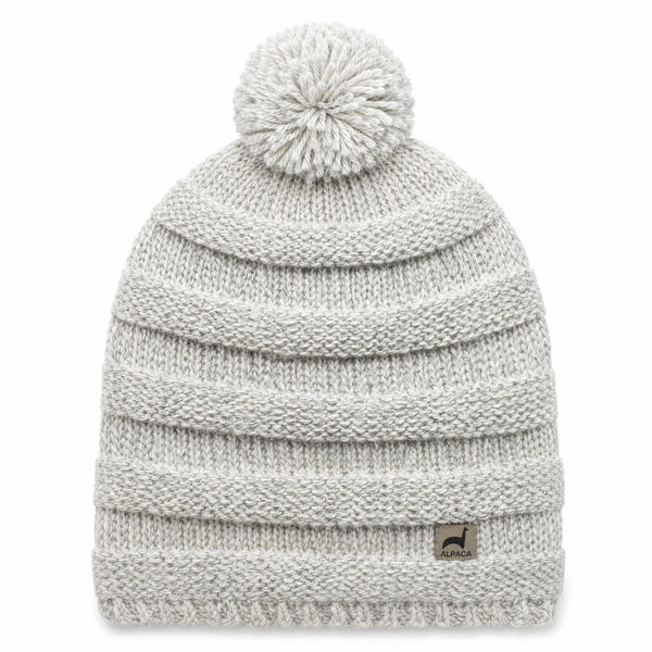 Seashell Beanie — Pearl — pearl baby alpaca by Peruvian Link