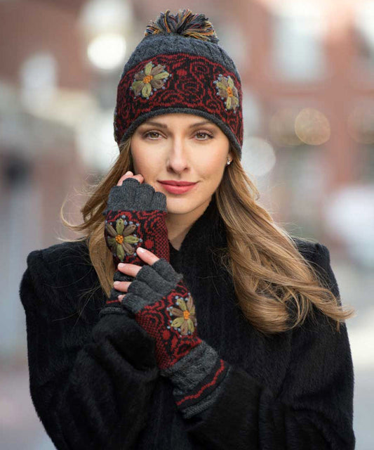 Smokey Mountain Alpaca Fingerless Gloves