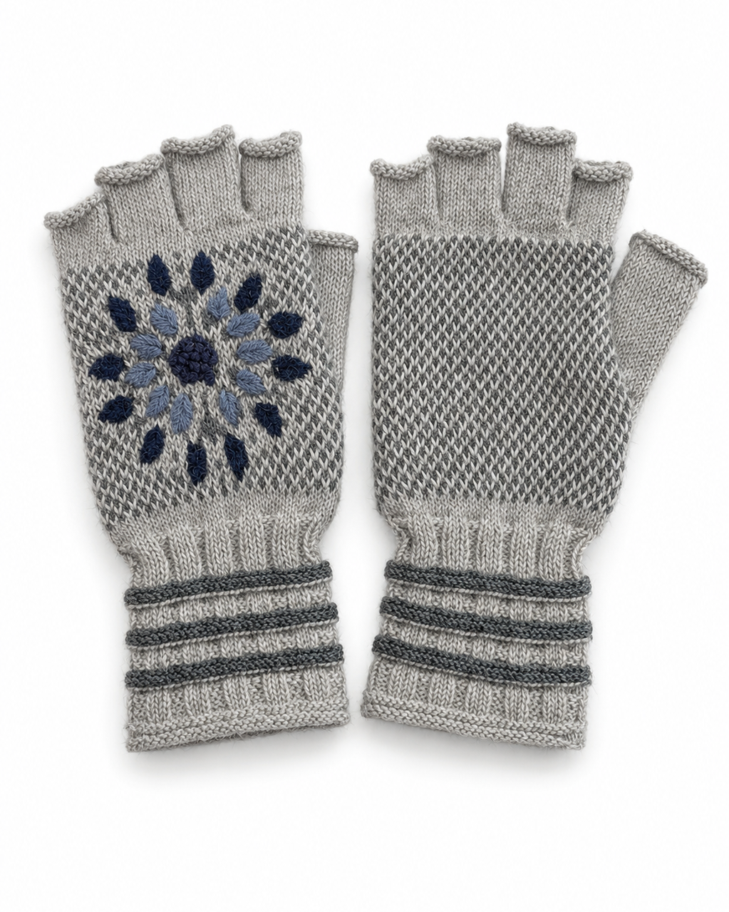 Snow Leopard Fingerless Gloves