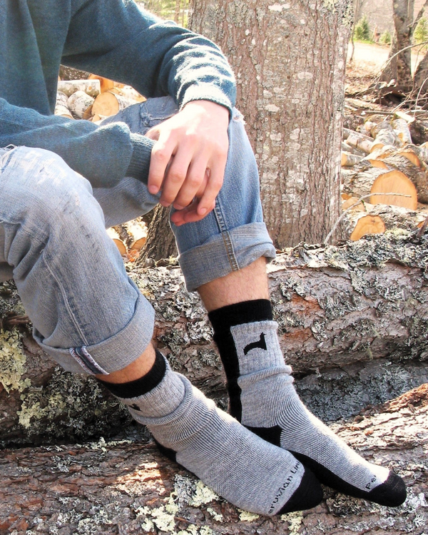 Hiker Socks — Black — black alpaca by Peruvian Link