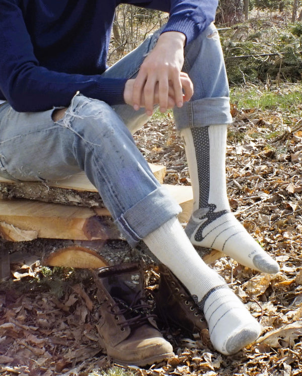 Mountaineer Sock — Ivory — ivory alpaca by Peruvian Link