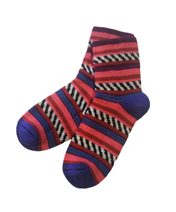 Fiesta Socks — Wildberry — wildberry alpaca by Peruvian Link