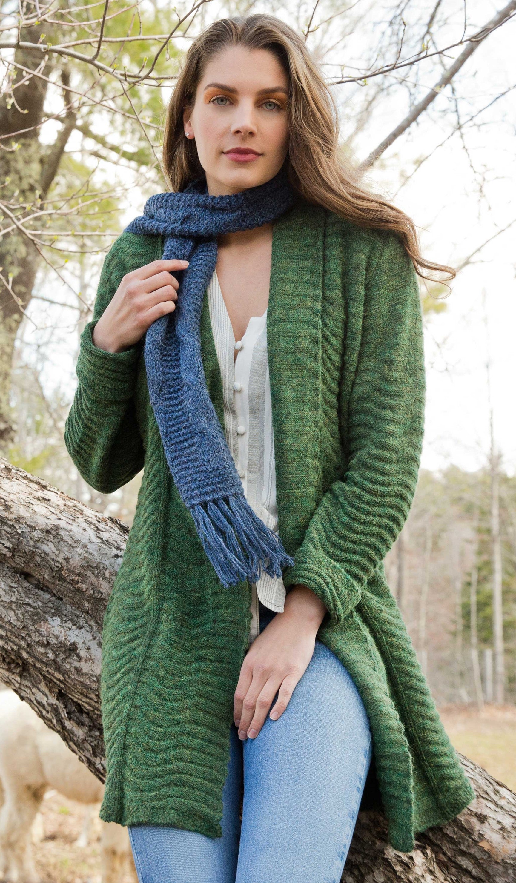 NWT Peruvian Connection Seascape Isumi Open Cardigan 100% Alpaca WMS Small on sale Green