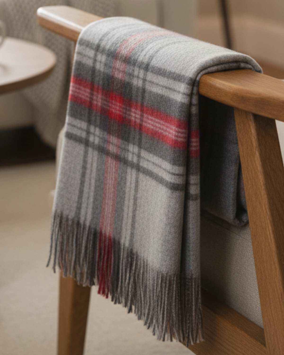 Tartan Plaid Throw - Heather