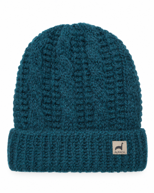 Trenza Hat — Teal — teal alpaca by Peruvian Link
