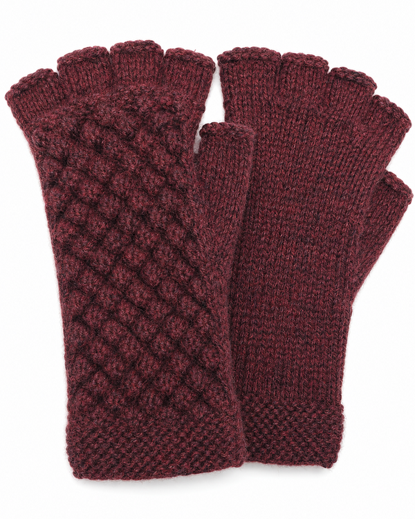 Text Fingerless — Burg Mel — burg mel alpaca by Peruvian Link