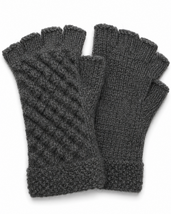 Text Fingerless — Char — char alpaca by Peruvian Link