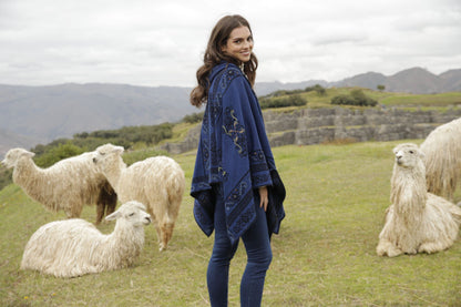 Treasure Reversible Hooded Alpaca Cape