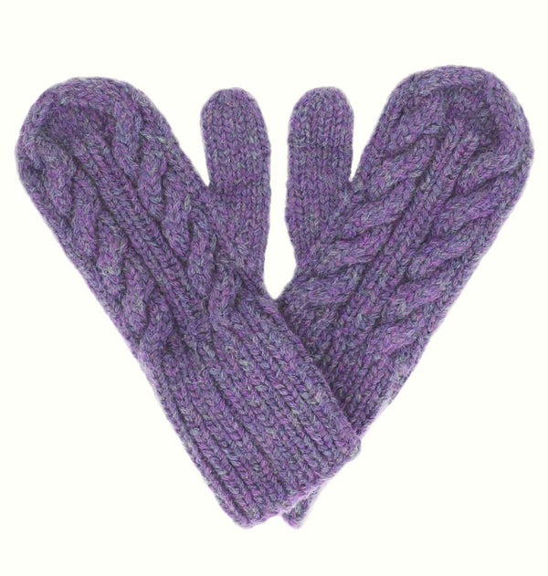 Trenza Mittens — Violet Mel — violet mel alpaca by Peruvian Link