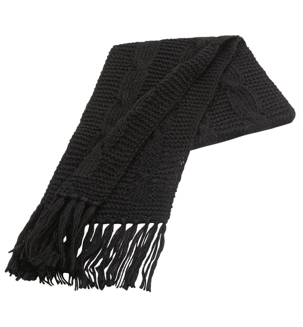Trenza Scarf — Black — black alpaca by Peruvian Link